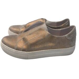 J/Slides Alara Slip-On Sneakers - Size 7.5 - Bronze Metallic